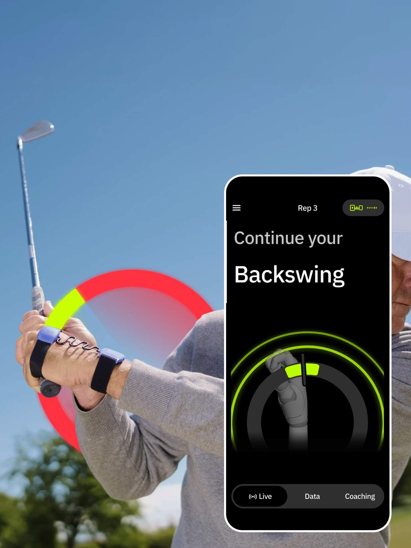 Follow guided drills with real-time feedback and vibrations to build the right feel.
