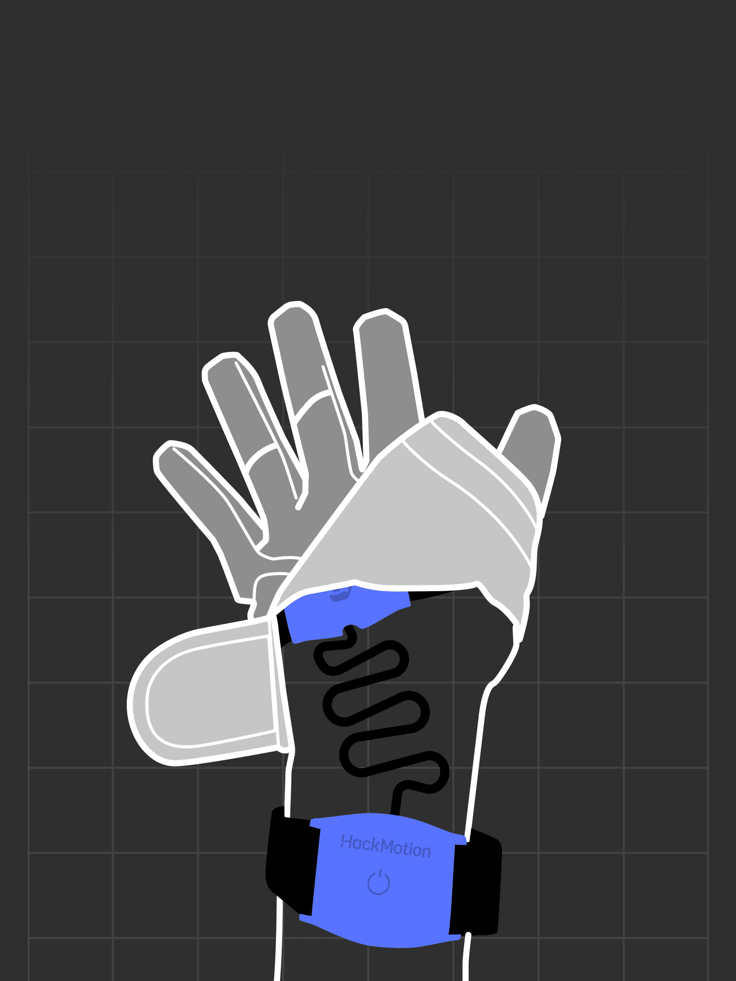 Streamlined palm sensor allows seamless fit for better sensor stability and comfort.